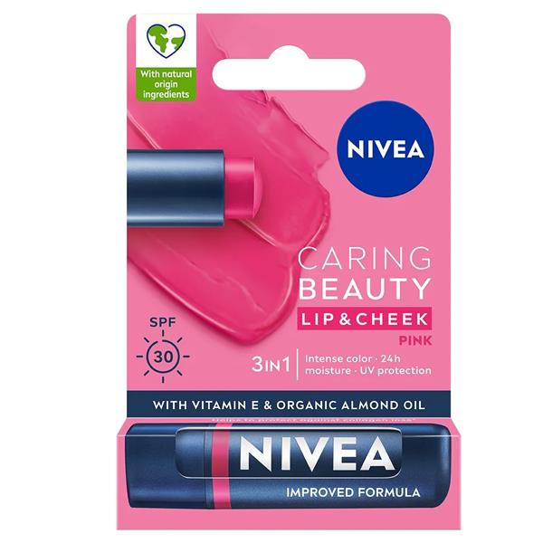 Nivea Lip Cheek Caring Pınk