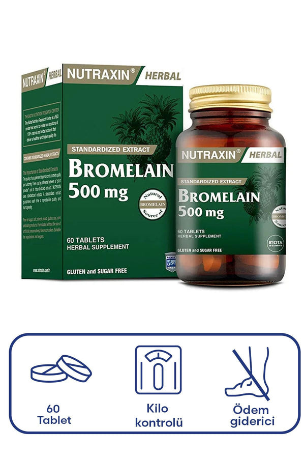 Nutraxin Bromelain 500 mg 60 Tablet