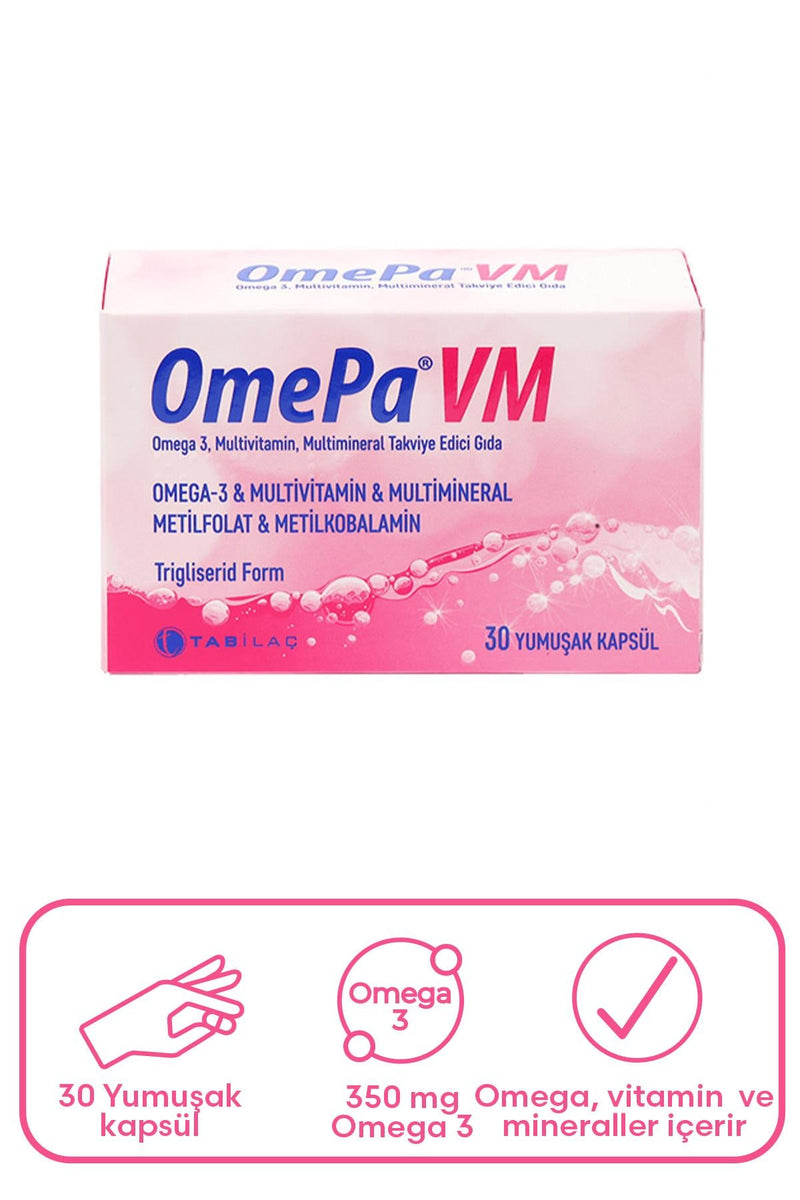 OmePa VM Takviye Edici Gıda 30 Yumuşak Kapsül