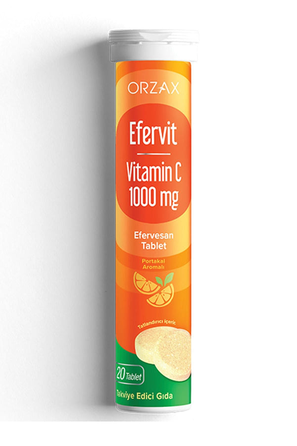 Orzax Efervit Vitamin C 1000 mg 20 Efervesan Tablet