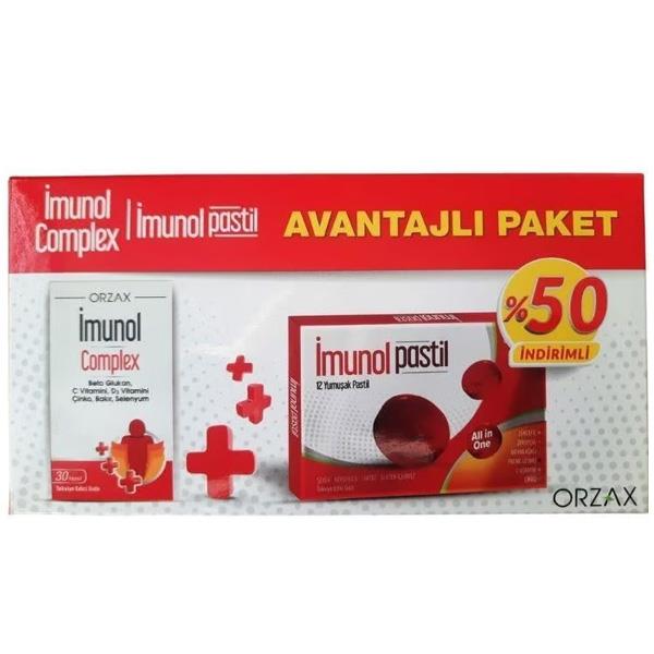 Orzax İmunol Complex 30 Kapsül ve İmunol Soft 12 Pastil