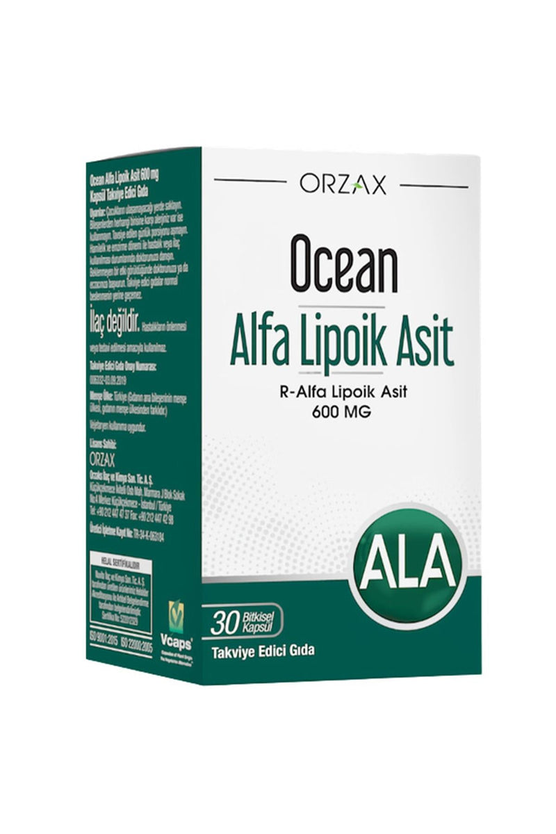 Orzax Ocean Alfa Lipoik Asit 600 mg 30 Tablet