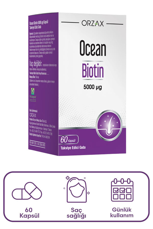 Orzax Ocean Biotin 60 Kapsül