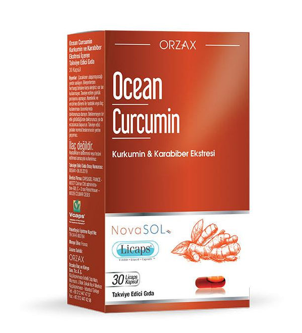 Orzax Ocean Curcumin 30 Licaps Kapsül