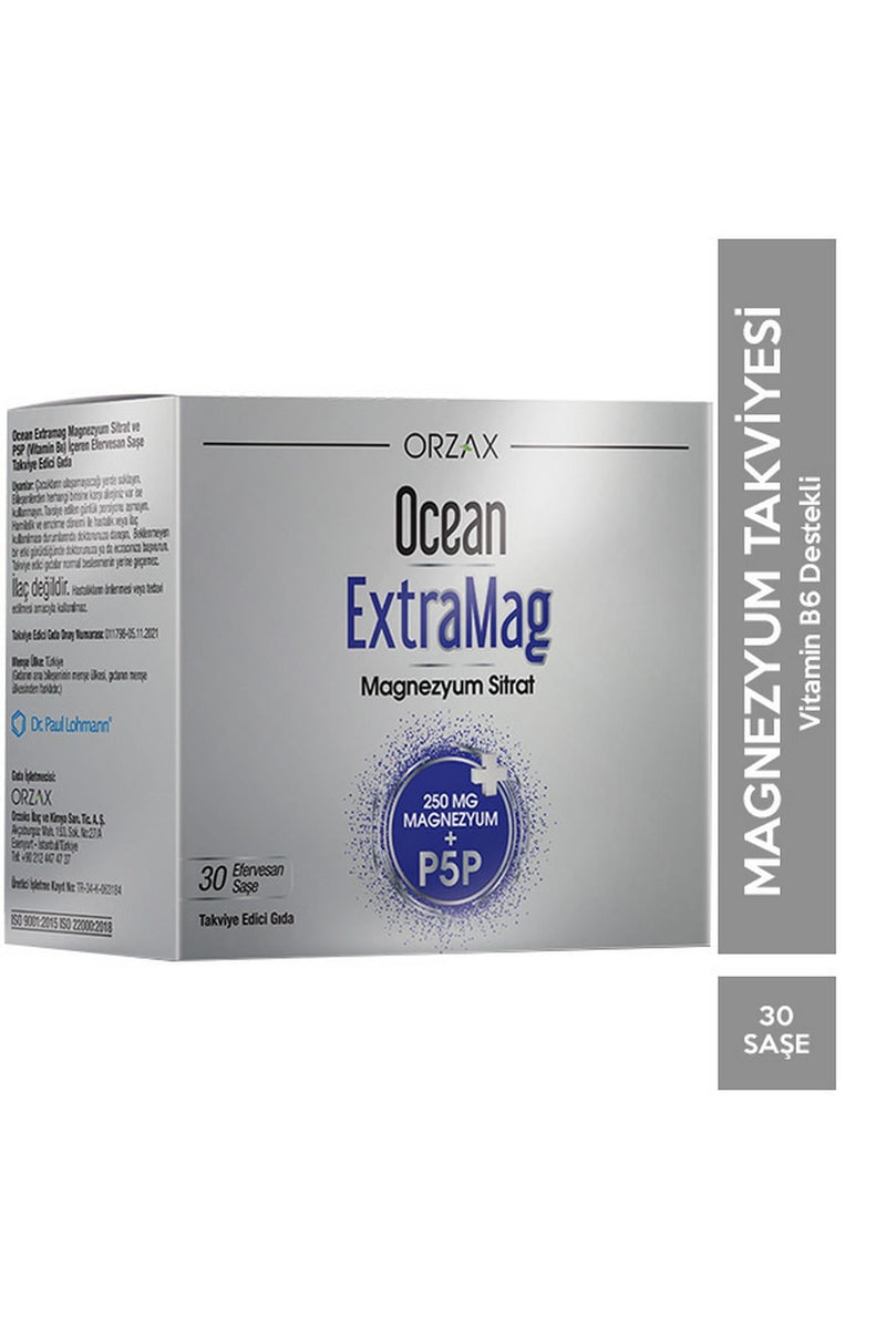 Orzax Ocean Extramag Magnezyum Sitrat Efervesan 30 Saşe