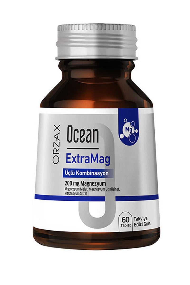 Orzax Ocean ExtraMag Üçlü Magnezyum Kombinasyonu 60 Tablet