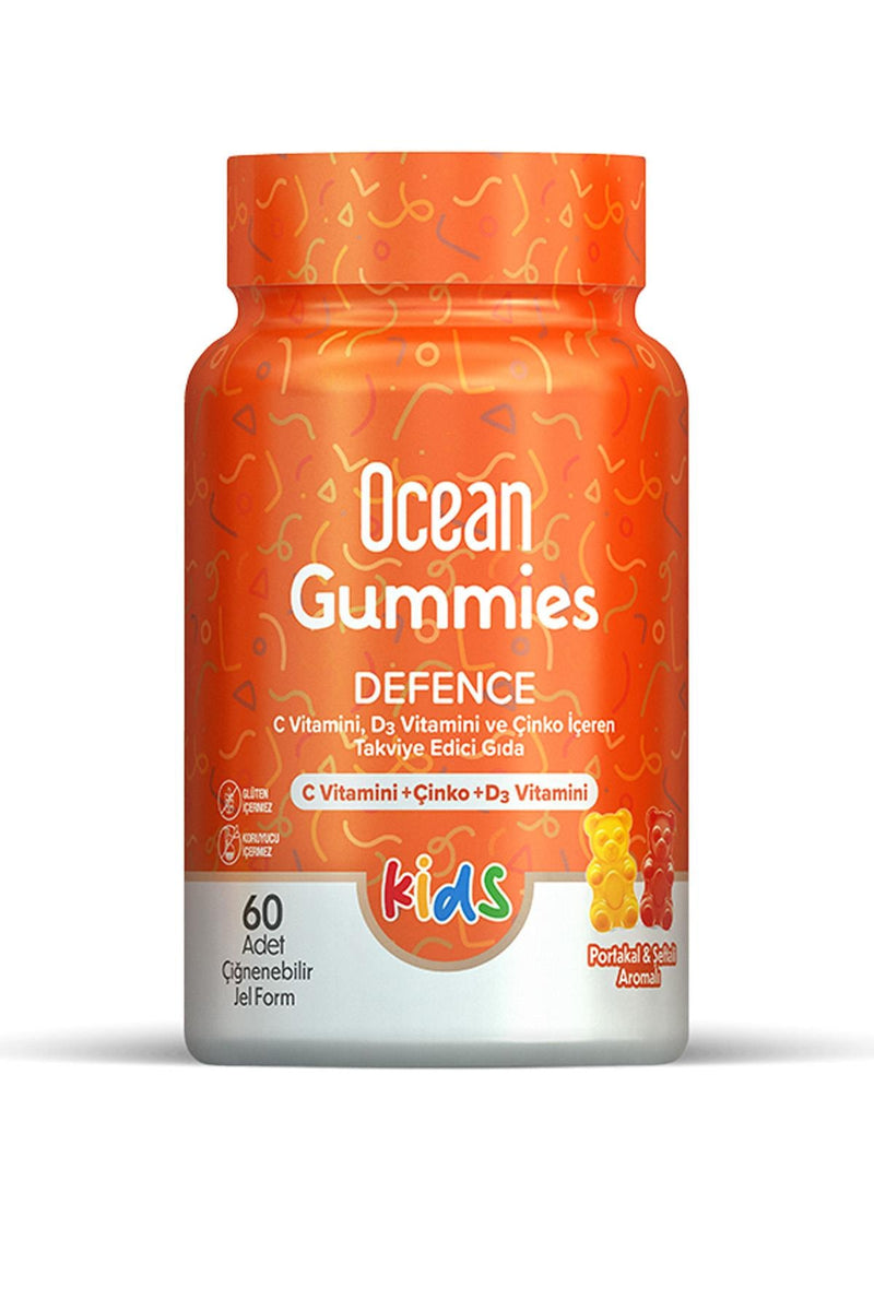 Orzax Ocean Gummies Defence Kids Takviye Edici Gıda 60 Adet Çiğnenebilir Form
