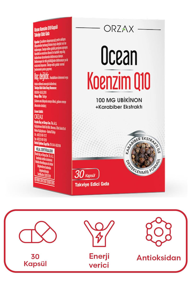 Orzax Ocean Koenzim Q10 30 Kapsül