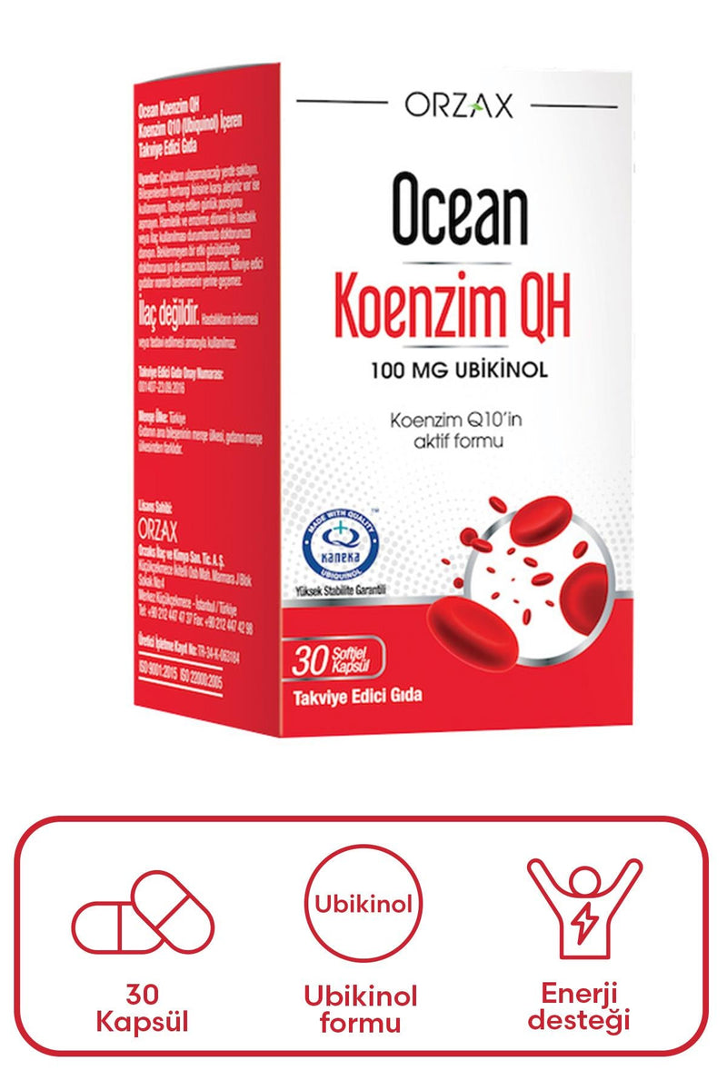 Orzax Ocean Koenzim QH 30 Kapsül