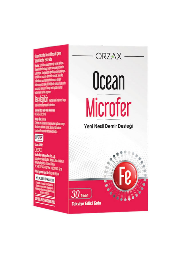 Orzax Ocean Microfer Takviye Edici Gıda 30 Tablet