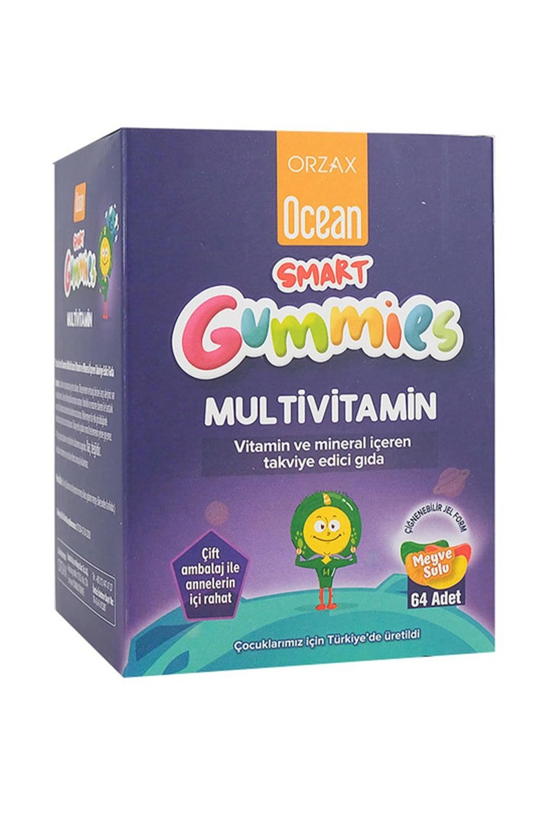 Orzax Ocean Smart Gumies Multivitamin Meyve Sulu Jel 64 Adet