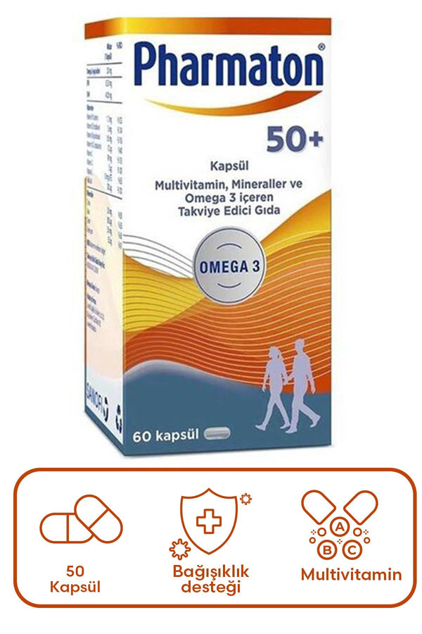 Pharmaton 50 Plus Takviye Edici Gıda 30 Kapsül