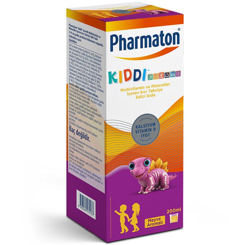 Pharmaton Kiddi Growth Sıvı Takviye Edici Gıda Meyve Aromalı 200 ml