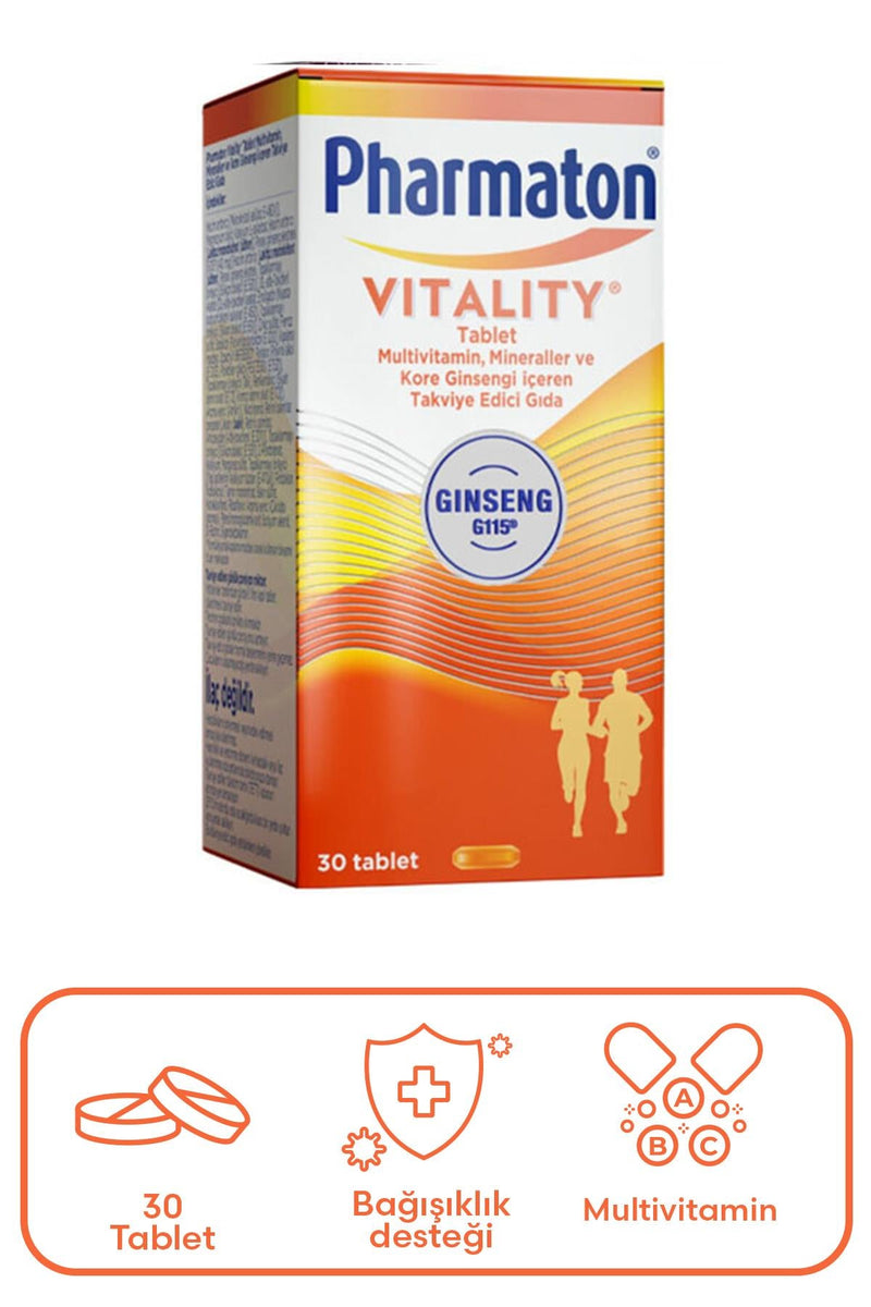 Pharmaton Vitality Takviye Edici Gıda 30 Tablet