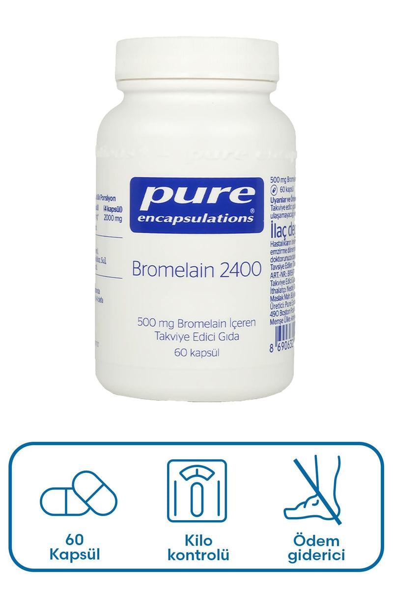 Pure Encapsulations Bromelain 2400 60 Kapsül