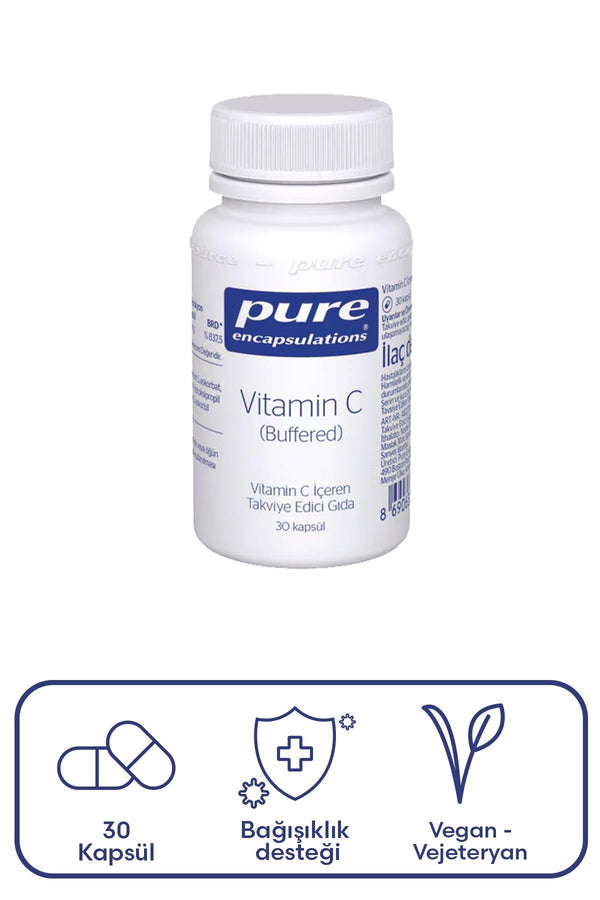 Pure Encapsulations Vitamin C Buffered 30 Kapsül