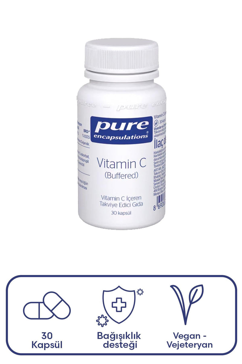 Pure Encapsulations Vitamin C Buffered 30 Kapsül