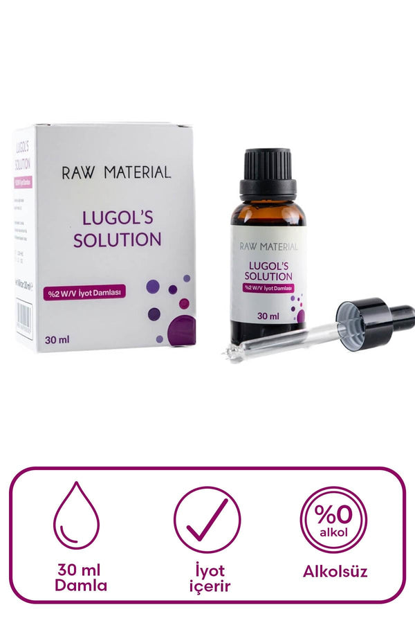 Raw Material Lugols Solution İyot %2 Damla 30 ml
