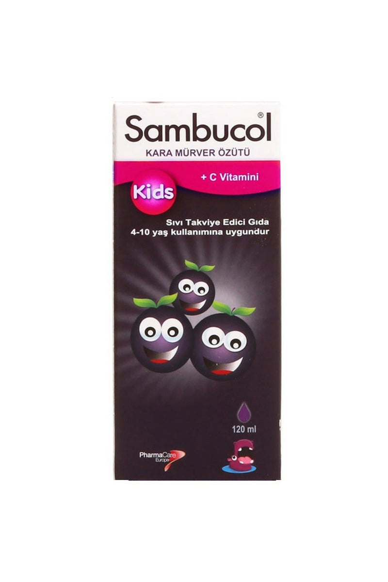 Sambucol Kids Kara Mürver ve C Vitamini İçeren Sıvı Takviye Edici Gıda 120 ml