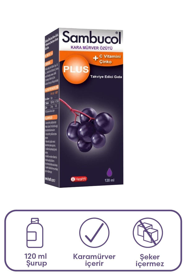 Sambucol Plus Kara Mürver Şurup 120 ml