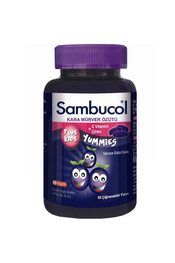 Sambucol Plus Kids Yummies Çocuklar İçin Takviye Edici Gıda 60 Tablet