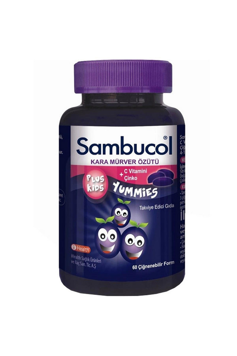 Sambucol Plus Kids Yummies Çocuklar İçin Takviye Edici Gıda 60 Tablet
