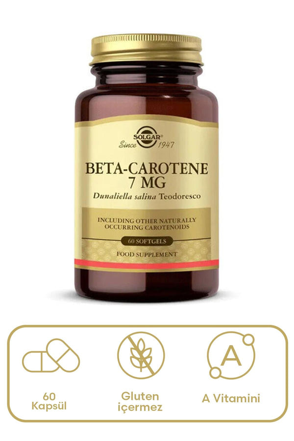Solgar Beta Carotene 7 mg 60 Yumuşak Jelatin Kapsül