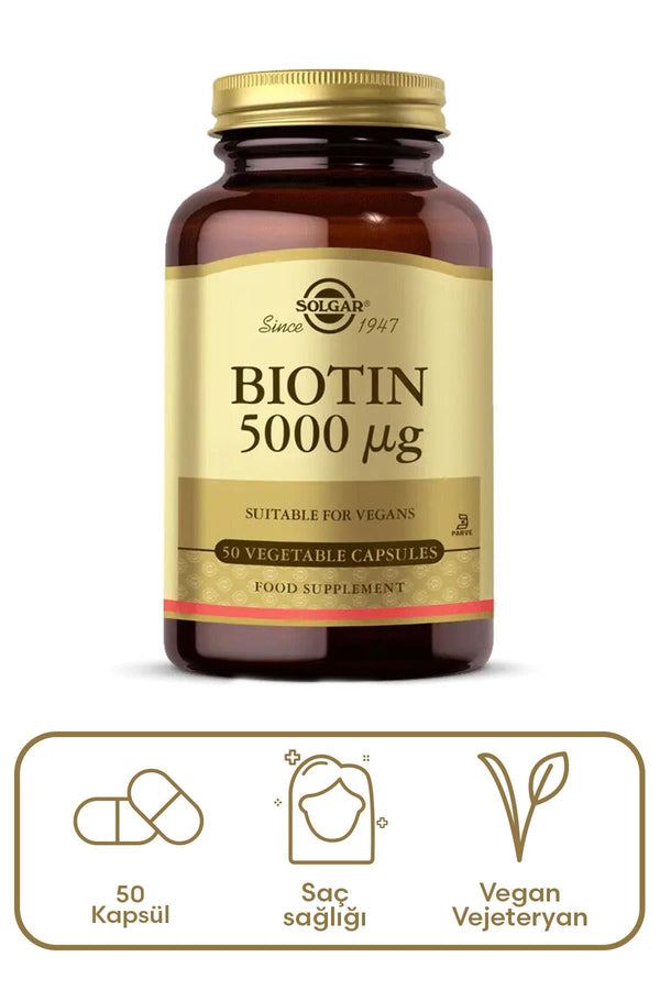 Solgar Biotin 5000 mcg 50 Kapsül