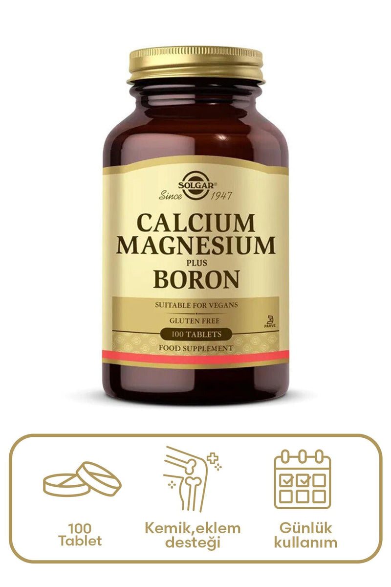 Solgar Calcium Magnesium Plus Boron Kalsiyum Takviyesi 100 Tablet