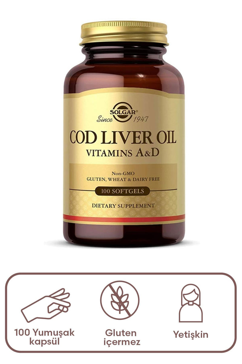 Solgar Cod Liver Oil 100 Yumuşak Kapsül