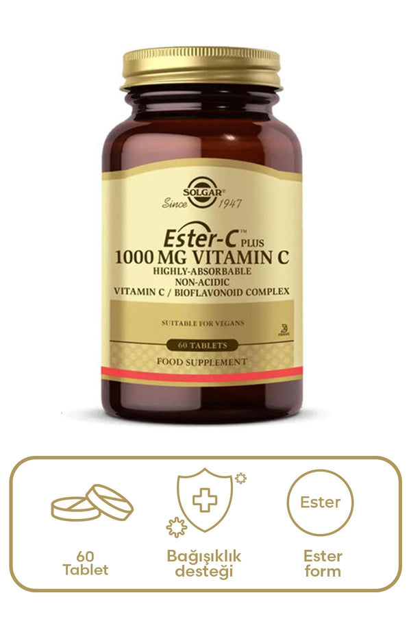 Solgar Ester-C Plus C Vitamini Takviyesi 1000 mg 60 Tablet