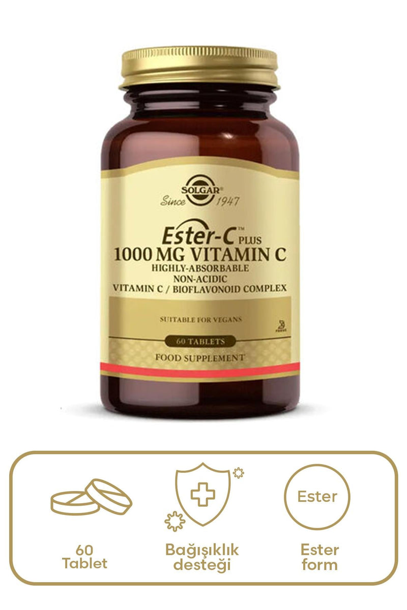 Solgar Ester-C Plus C Vitamini Takviyesi 1000 mg 60 Tablet