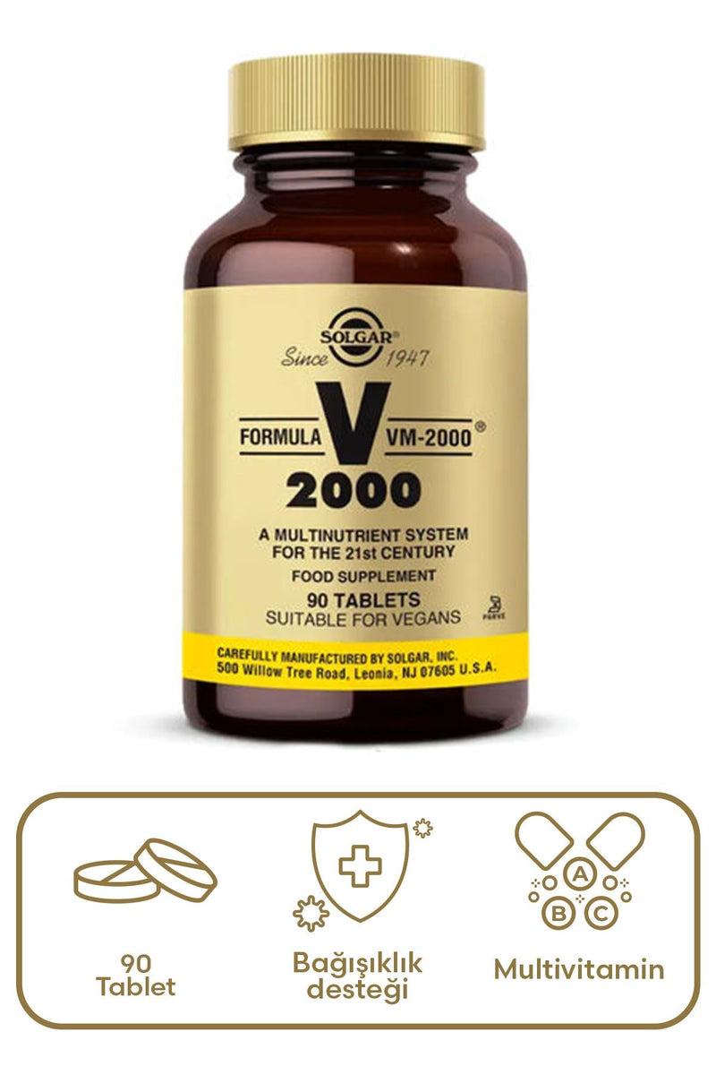 Solgar Formula VM-2000 Multivitamin ve Mineral 90 Tablet