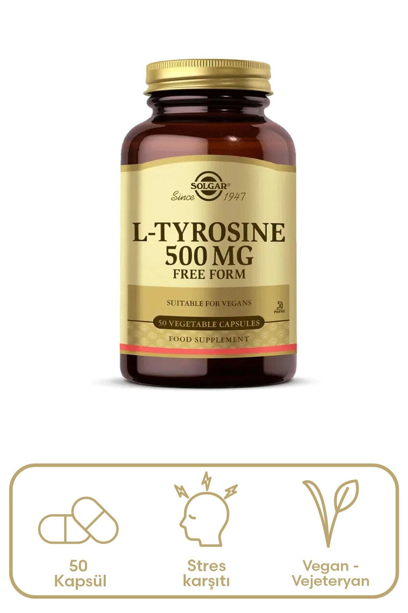 Solgar L-Tyrosine 500 mg 50 Kapsül