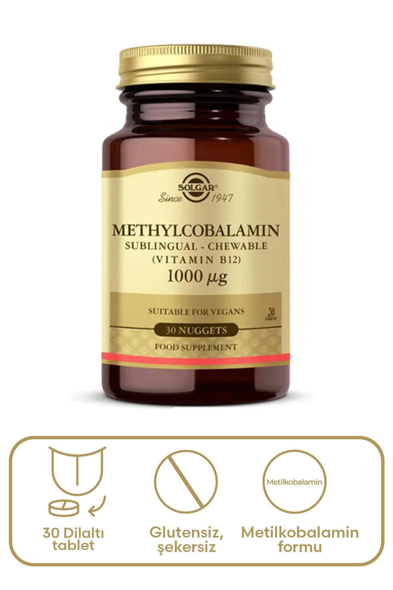 Solgar Methylcobalamin (B12) 1000 mcg 30 Dilaltı Tablet