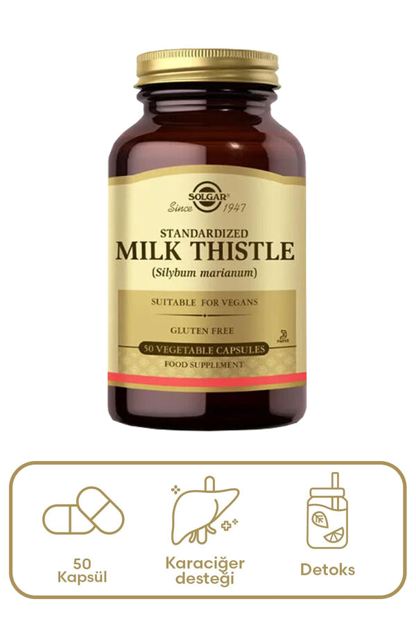 Solgar Milk Thistle Deve Dikeni Takviyesi 50 Kapsül