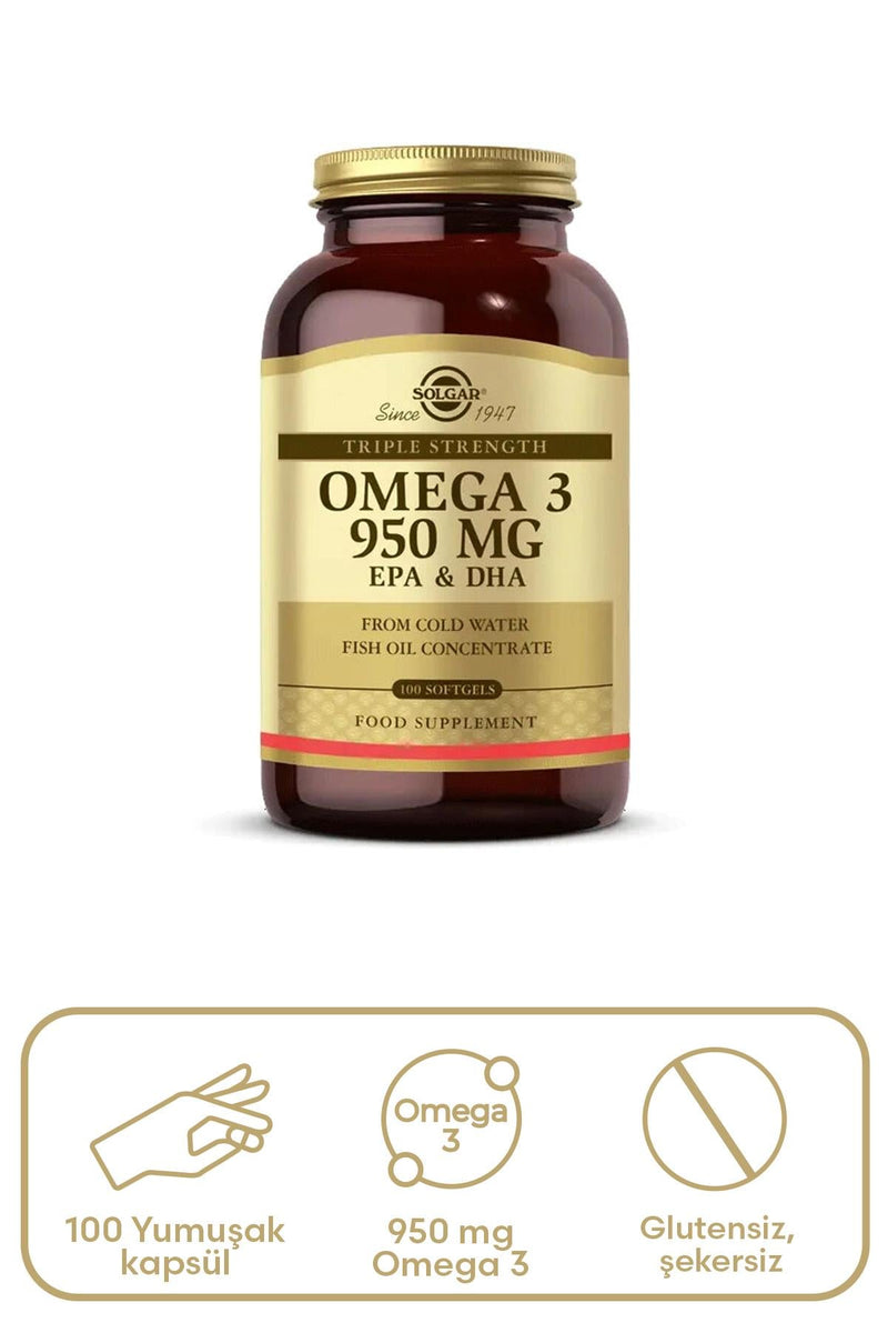 Solgar Omega 3 950 mg 100 Yumuşak Jelatinli Kapsül