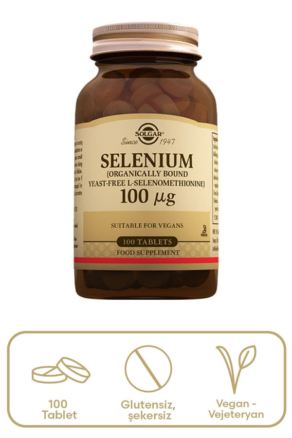 Solgar Selenium Selenyum Takviyesi 100 mcg 100 Tablet