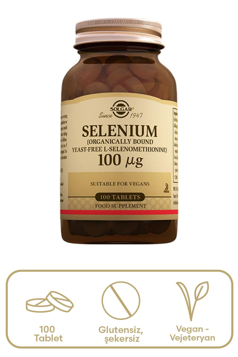 Solgar Selenium Selenyum Takviyesi 100 mcg 100 Tablet