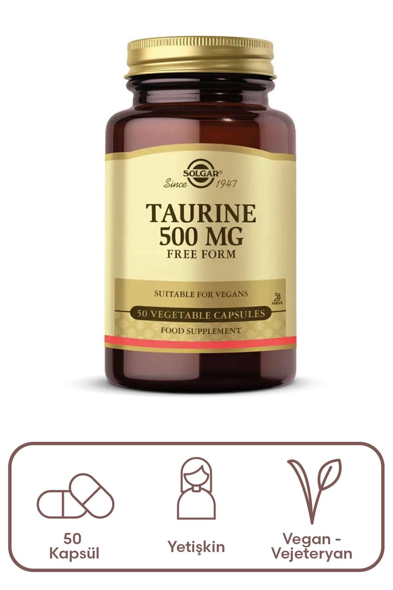 Solgar Taurine 500 mg 50 Bitkisel Kapsül