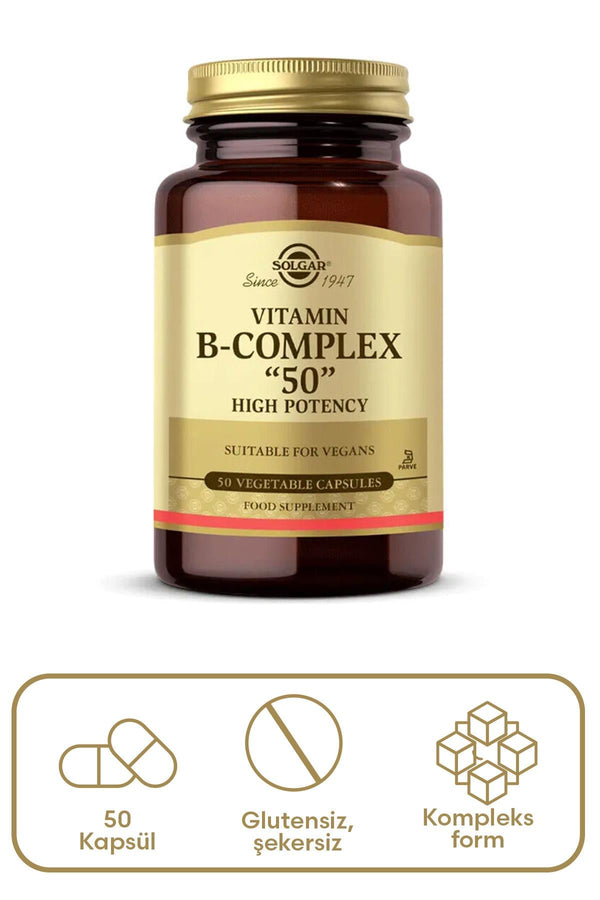 Solgar Vitamin B-Complex 50 - 50 Bitkisel Kapsül