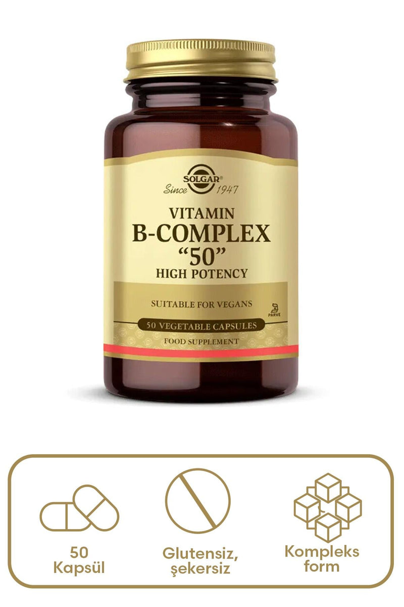 Solgar Vitamin B-Complex 50 - 50 Bitkisel Kapsül
