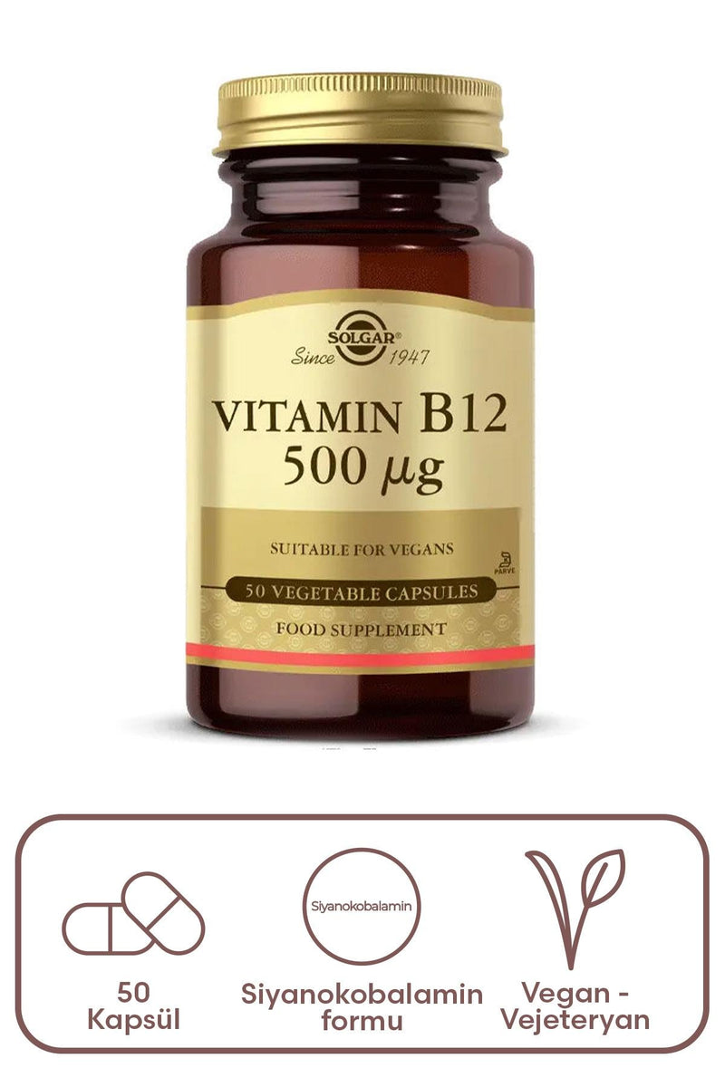 Solgar Vitamin B12 500 mcg 50 Kapsül