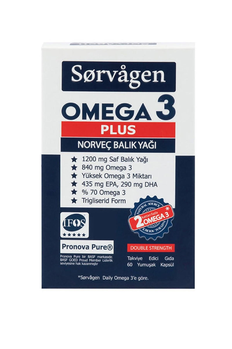Sorvagen Omega 3 Plus Norveç Balık Yağı 60 Kapsül