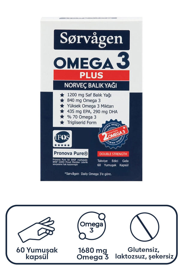 Sorvagen Omega 3 Plus Norveç Balık Yağı 60 Kapsül