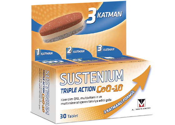 Sustenium Triple Action Coq 10 Koenzim Q10 Multivit. Ve Multimin. 30 Tablet