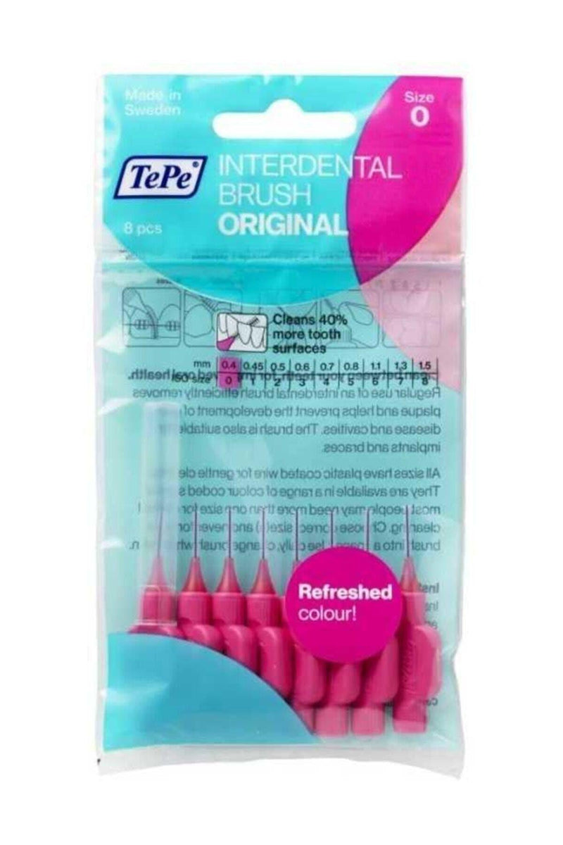 Tepe Interdental Brush Arayüz Fırçası Pembe 0.4 mm 8 li