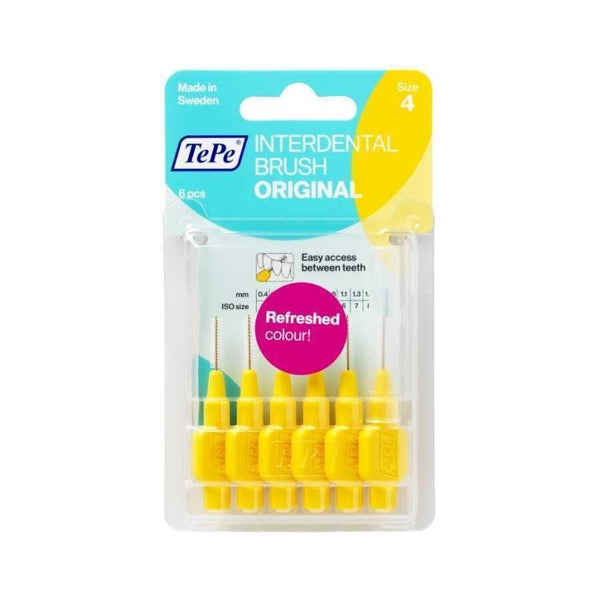 Tepe Interdental Brush Original 6 Pcs , 0.7 MM TePe Arayüz Fırçası SARI