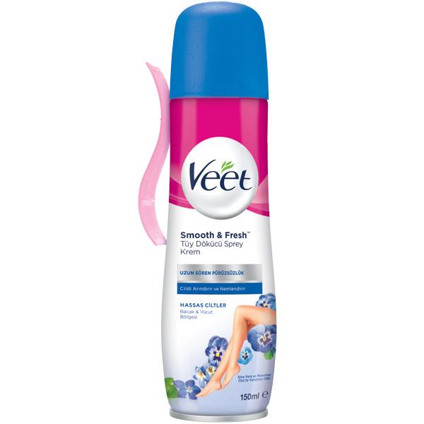 Veet Smooth Fresh Hassas Ciltler İçin Tüy Dökücü Sprey 150 ml