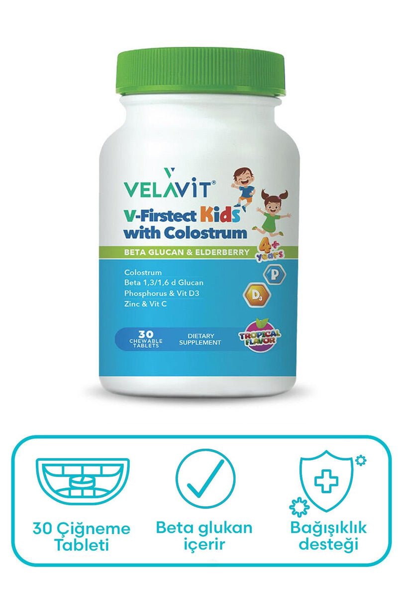 Velavit V-Firstect Kids with Colostrum 30 Kapsül